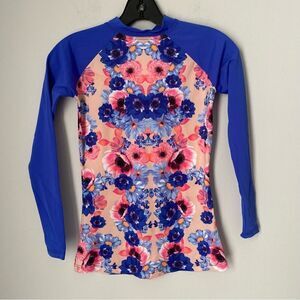 Zinke Women’s High Neck Floral Long Sleeve Rashguard size S
